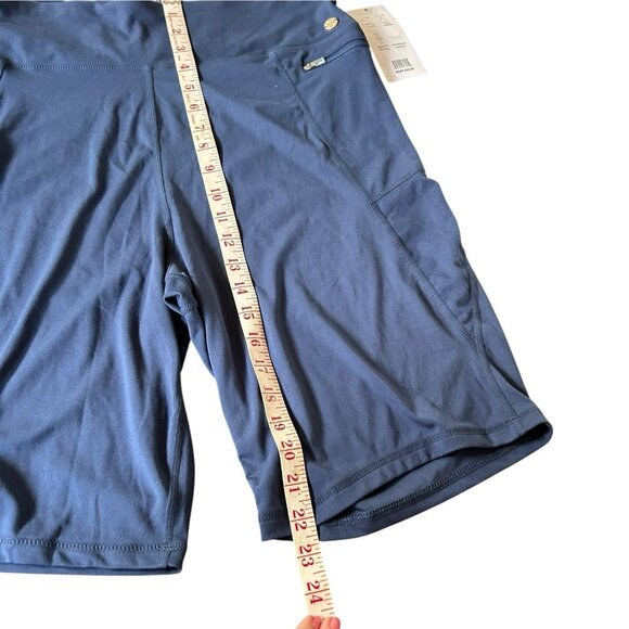 NEW Jones of NY women athletic shorts yoga 2XL blue jogger yoga workout comfort - Picture 3 of 16